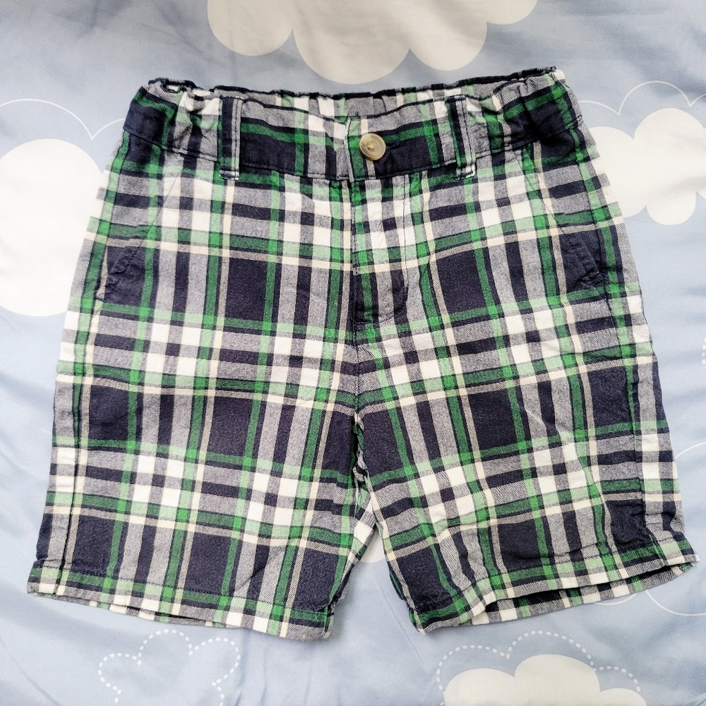 Janie and Jack baby plaid shorts, size 18-24mo